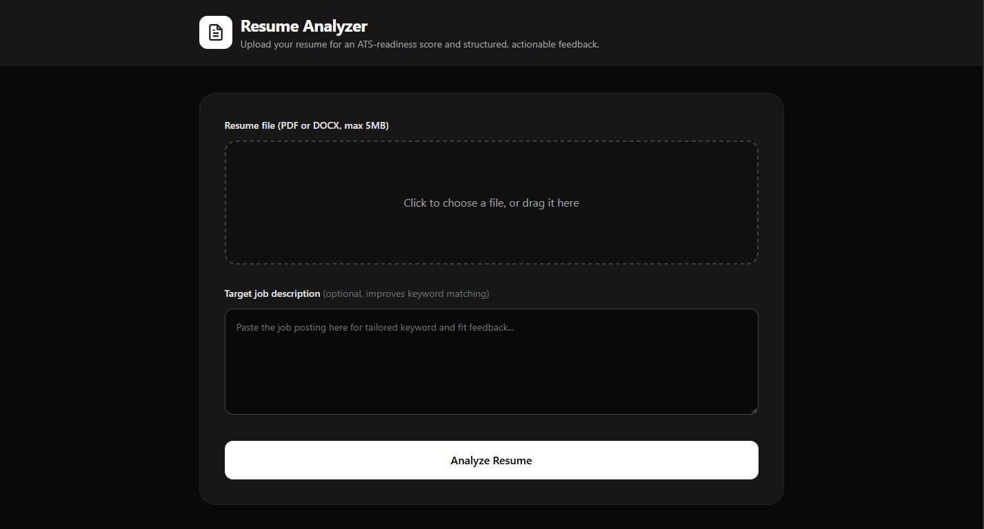 Resume Analyzer screenshot
